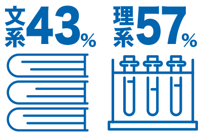 社員の文系 / 理系比率