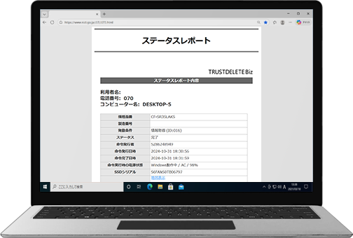 ステータスレポート​