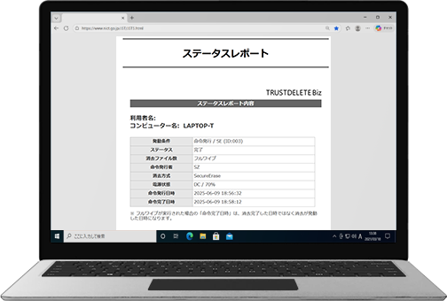 ステータスレポート​